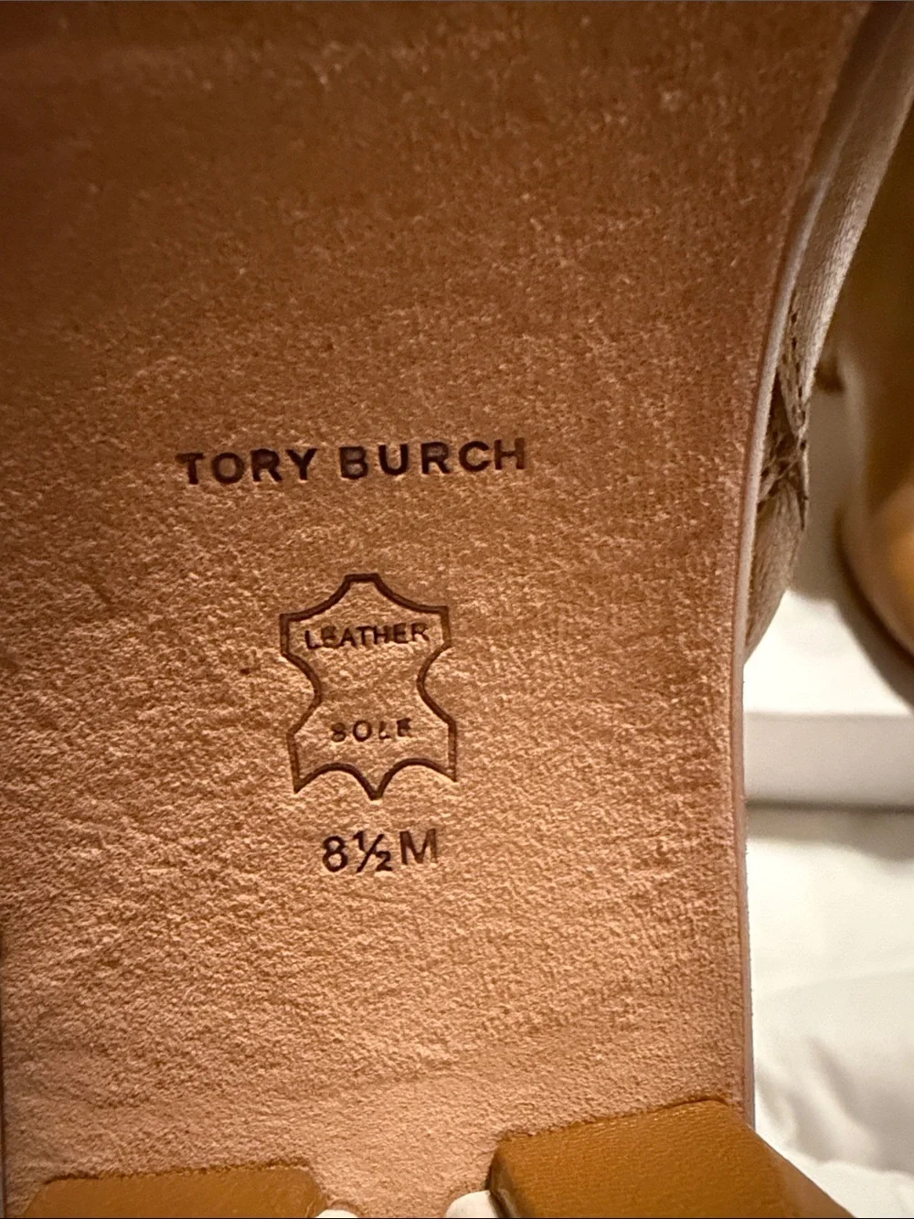 Tory Burch Cognac Leather Ankle Booties